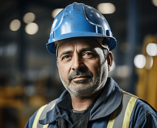 Industrial worker on site